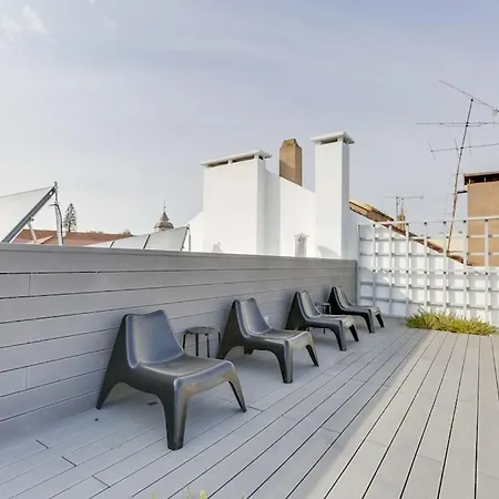 Central Penthouse With Rooftop & 360º View Apartment Lissabon