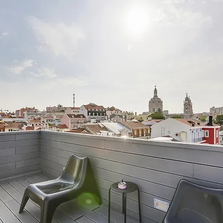 Central Penthouse With Rooftop & 360º View 아파트 리스본